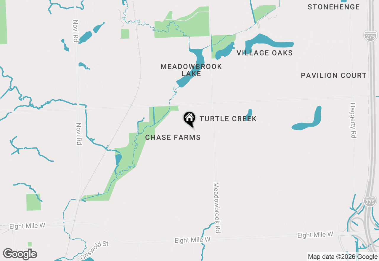 Map of 22165 Chase Drive, Novi, MI 48375