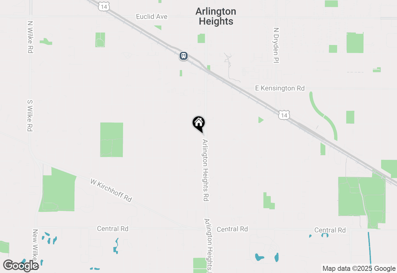 Map of 439 S Evergreen Avenue, Arlington Heights, IL 60005