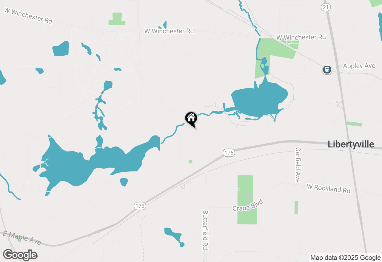Map of 411 N Butterfield Road, Libertyville, IL 60048