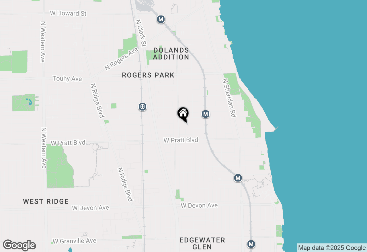 Map of 1534 W Farwell Avenue #2A, Chicago, IL 60626