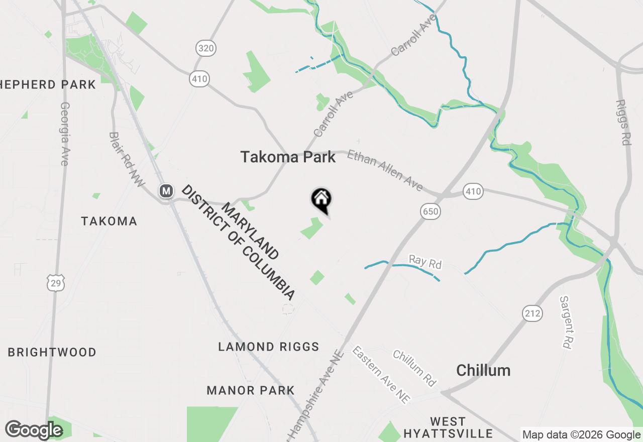 Map of 301 Elm Avenue, Takoma Park, MD 20912