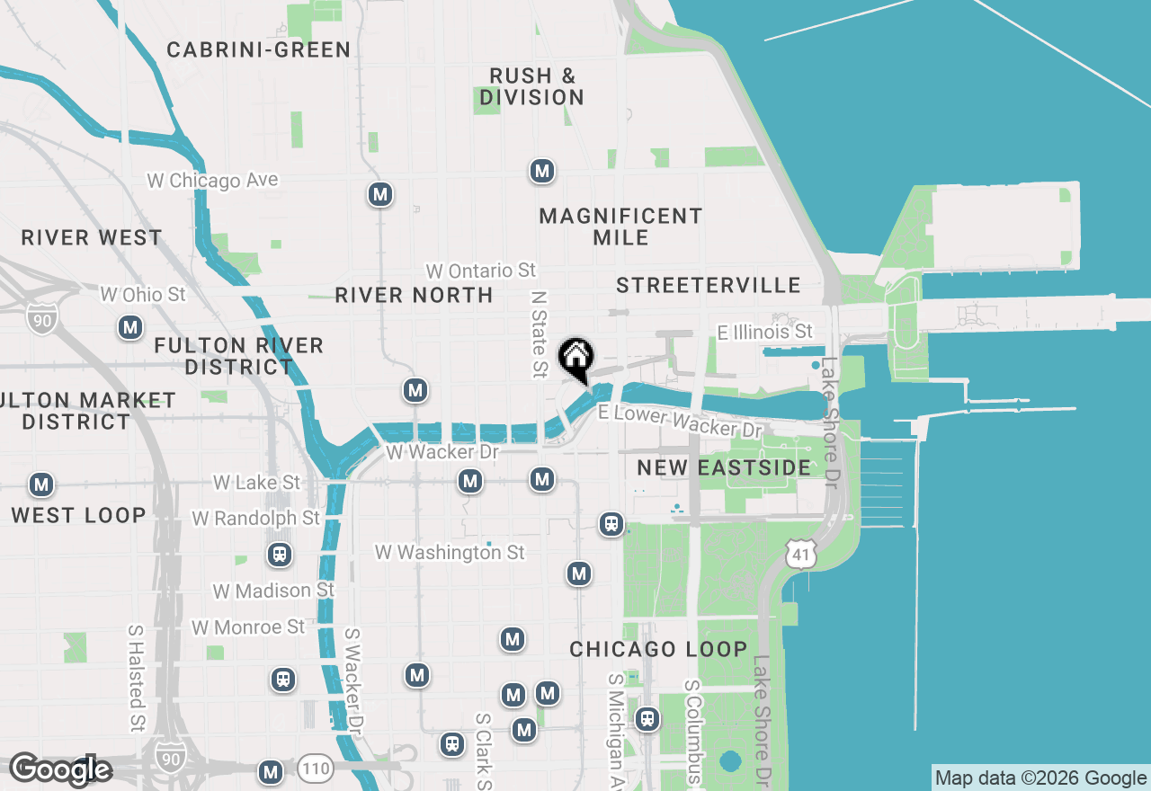 Map of 401 N Wabash Avenue #83F, Chicago, IL 60611