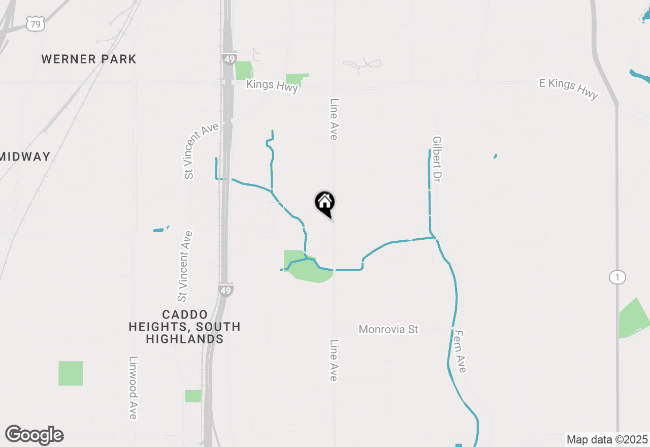 Map of 824 Dudley Drive, Shreveport, LA 71104