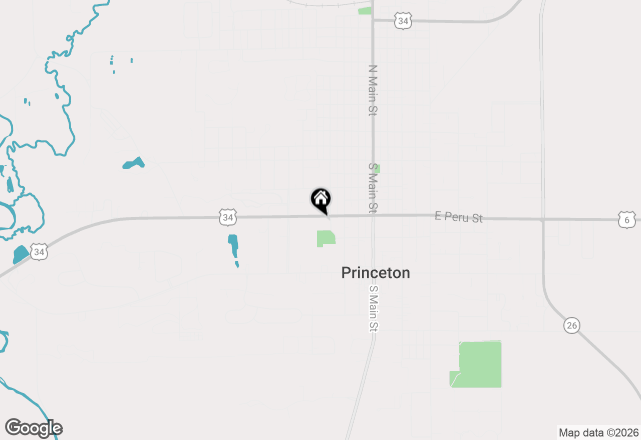 Map of 318 W Peru Street, Princeton, IL 61356