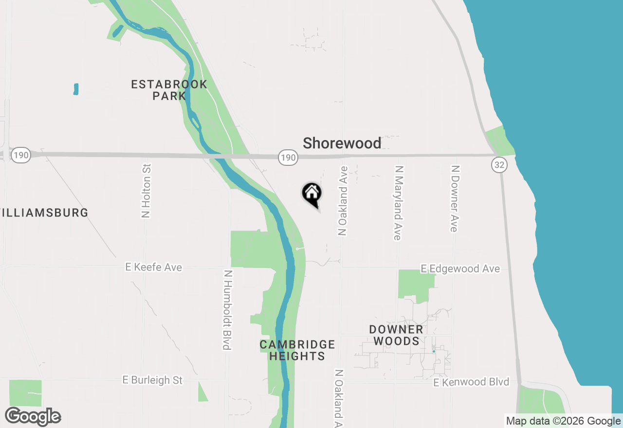 Map of 1614 E Newton Ave, Milwaukee, WI 53211