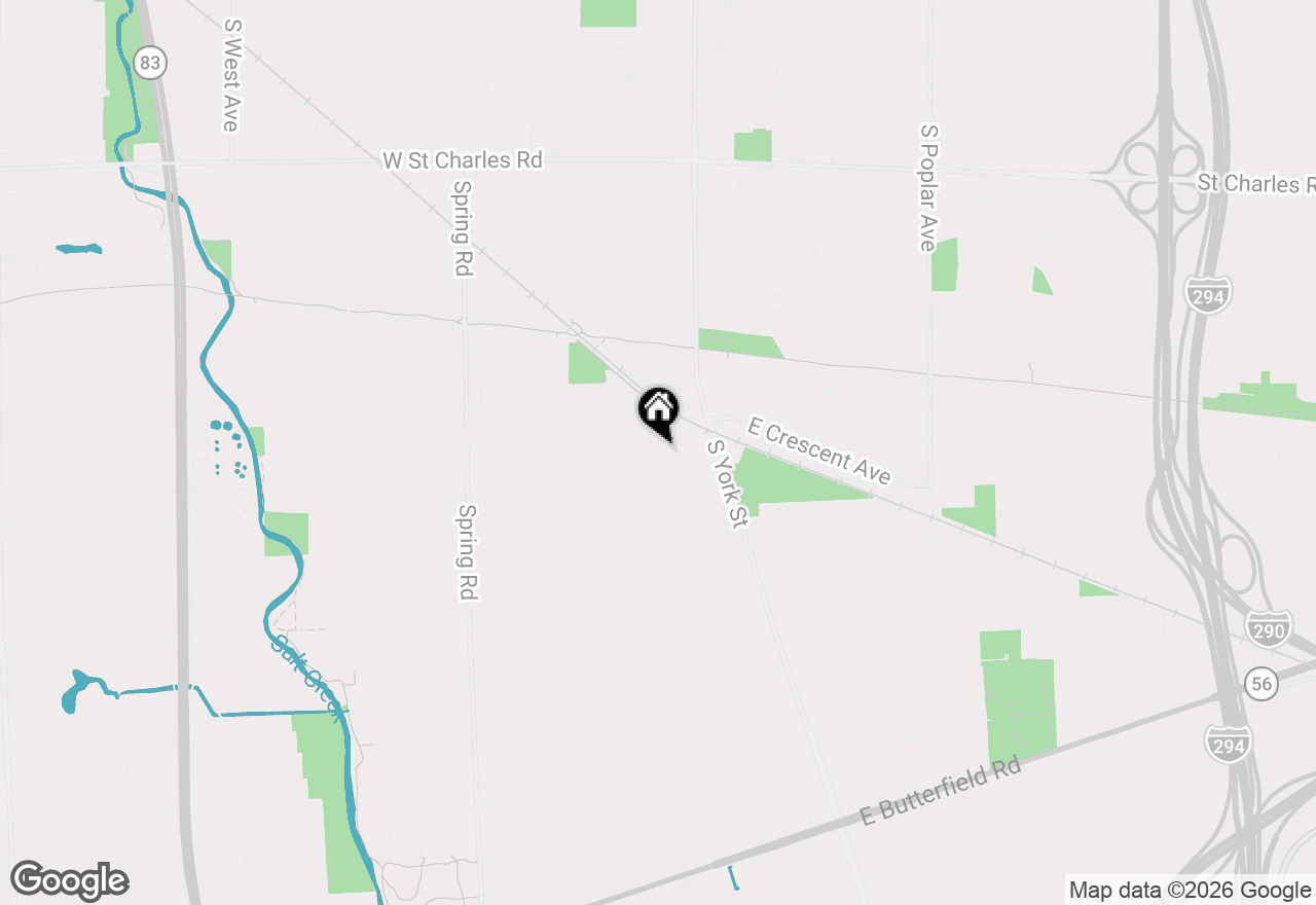 Map of 610 S Washington Street, Elmhurst, IL 60126