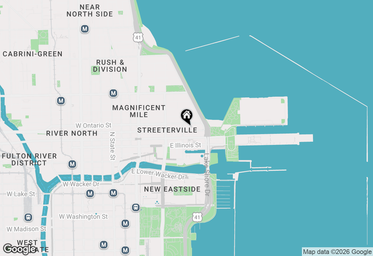 Map of 400 E Ohio Street #2003, Chicago, IL 60611