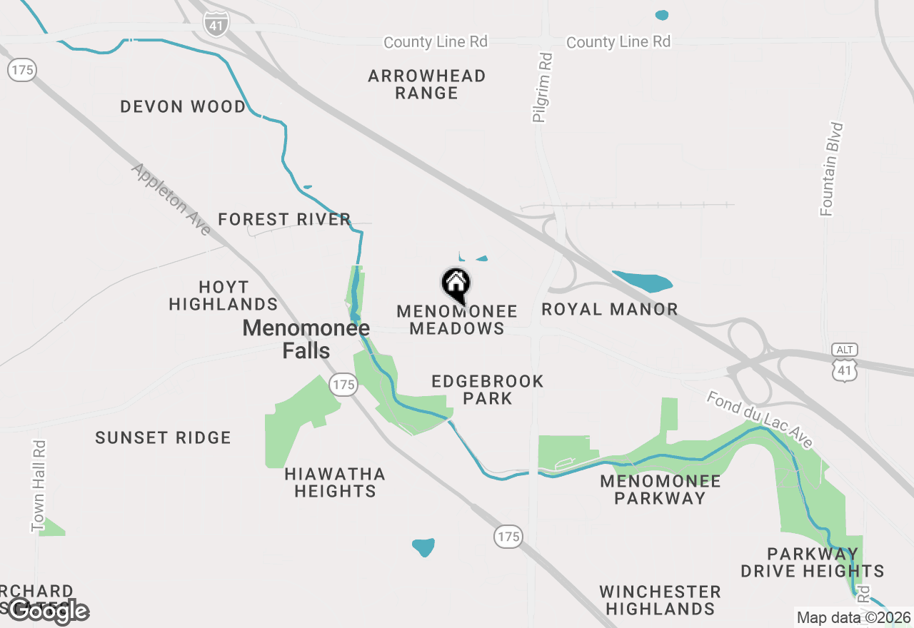Map of N89W15981 Cleveland Ave, Menomonee Falls, WI 53051