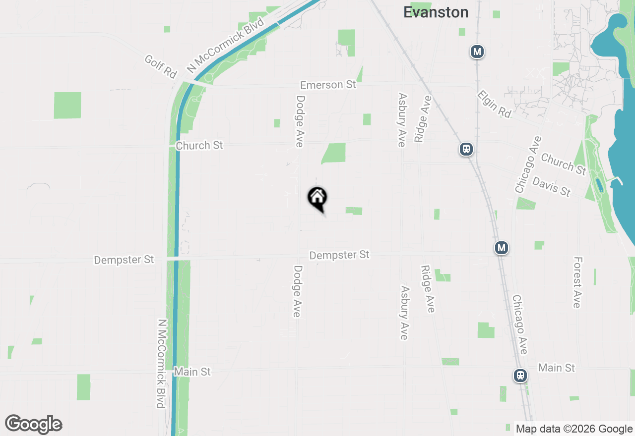 Map of 1419 Darrow Avenue #1, Evanston, IL 60201