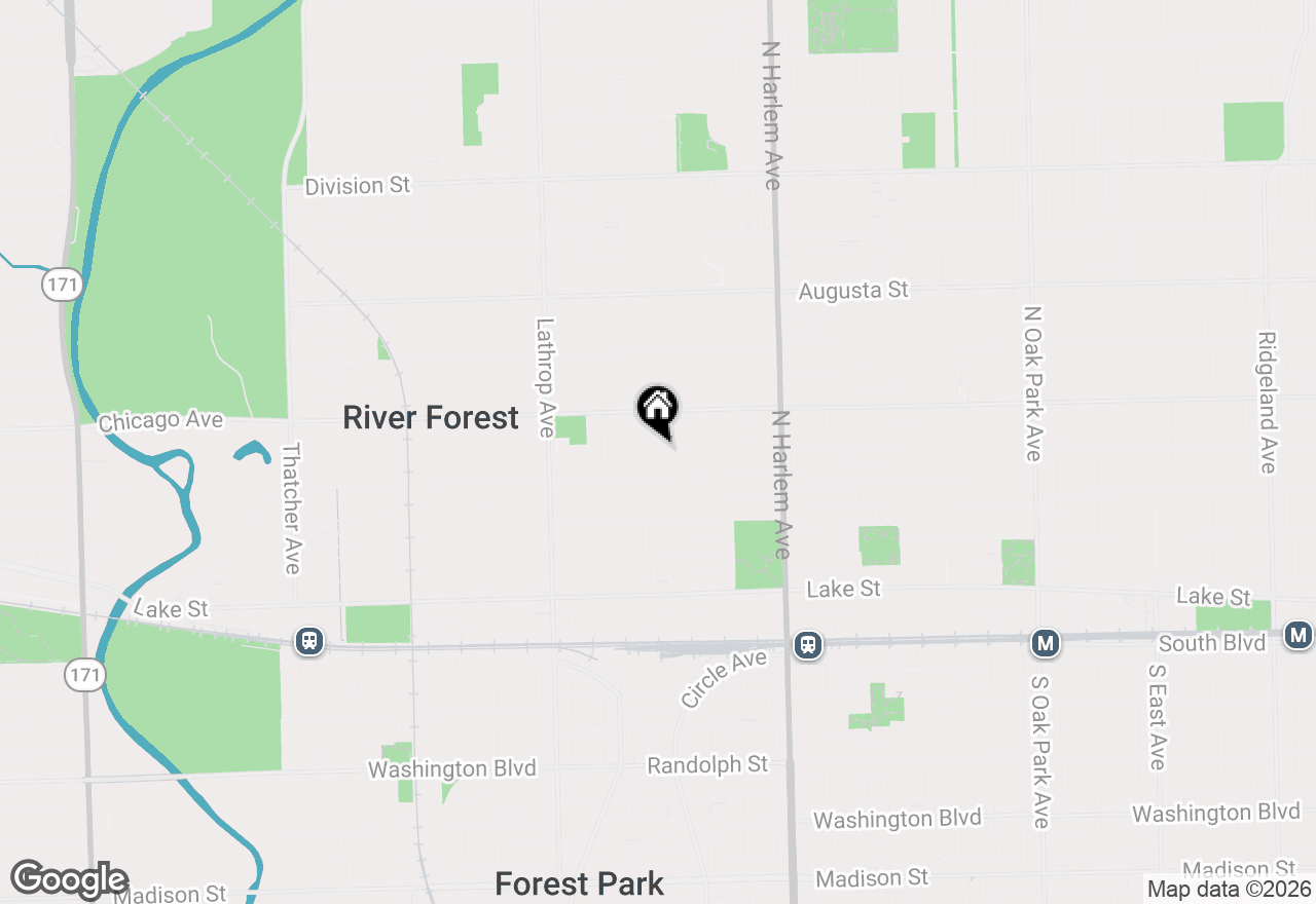 Map of 722 William Street, River Forest, IL 60305