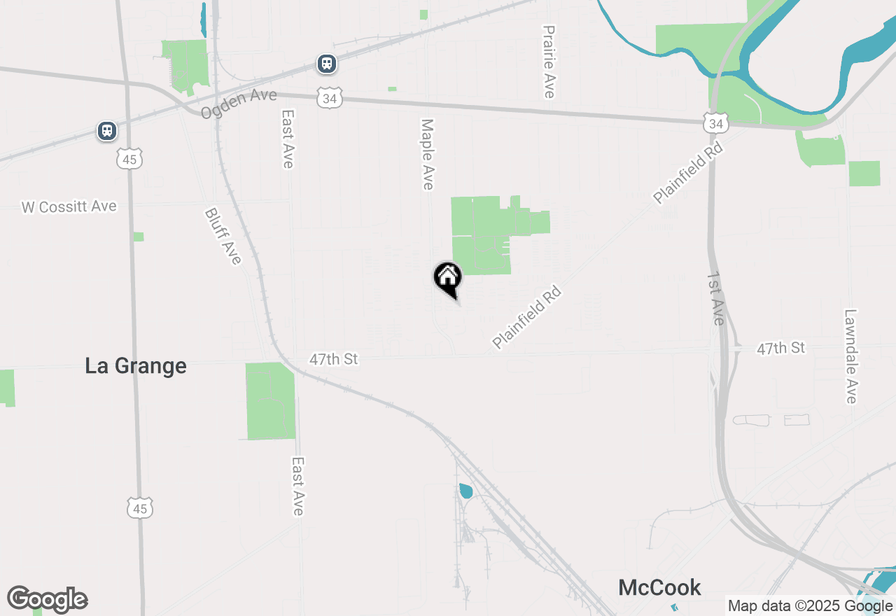 Map of 4528 Elm Avenue, Brookfield, IL 60513