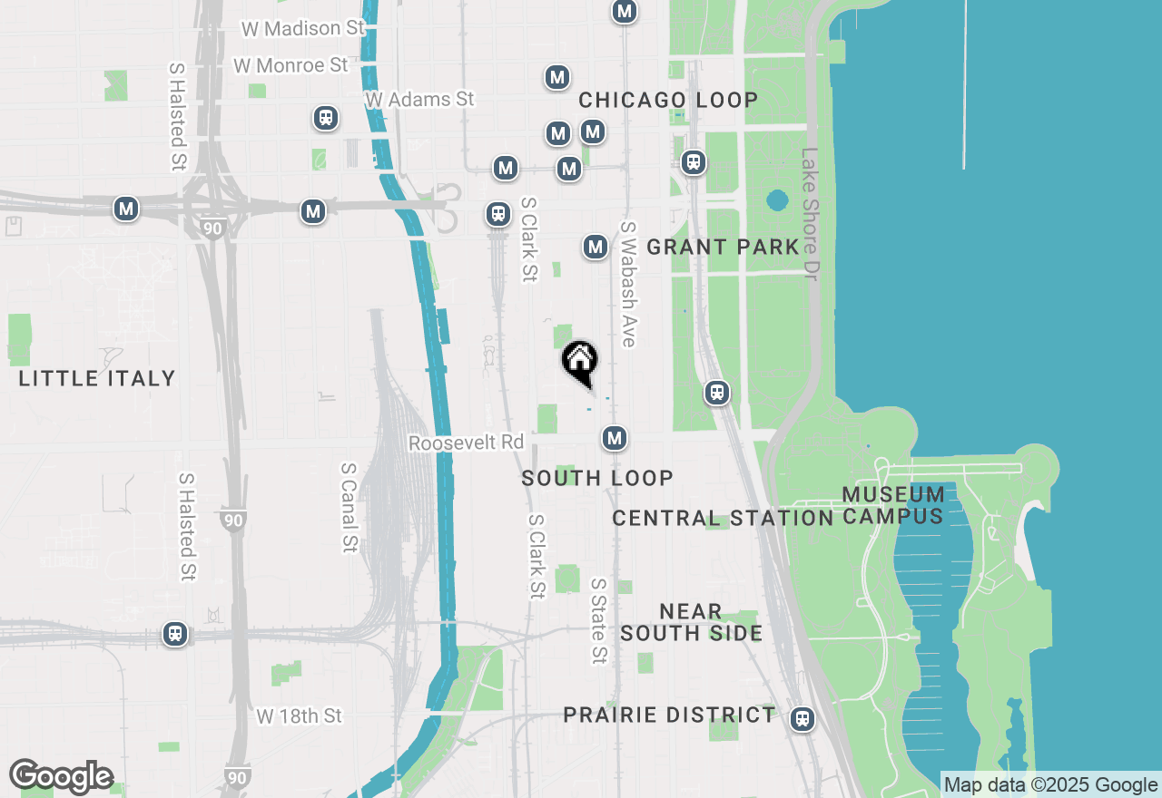 Map of 1143 S Plymouth Court #116, Chicago, IL 60605