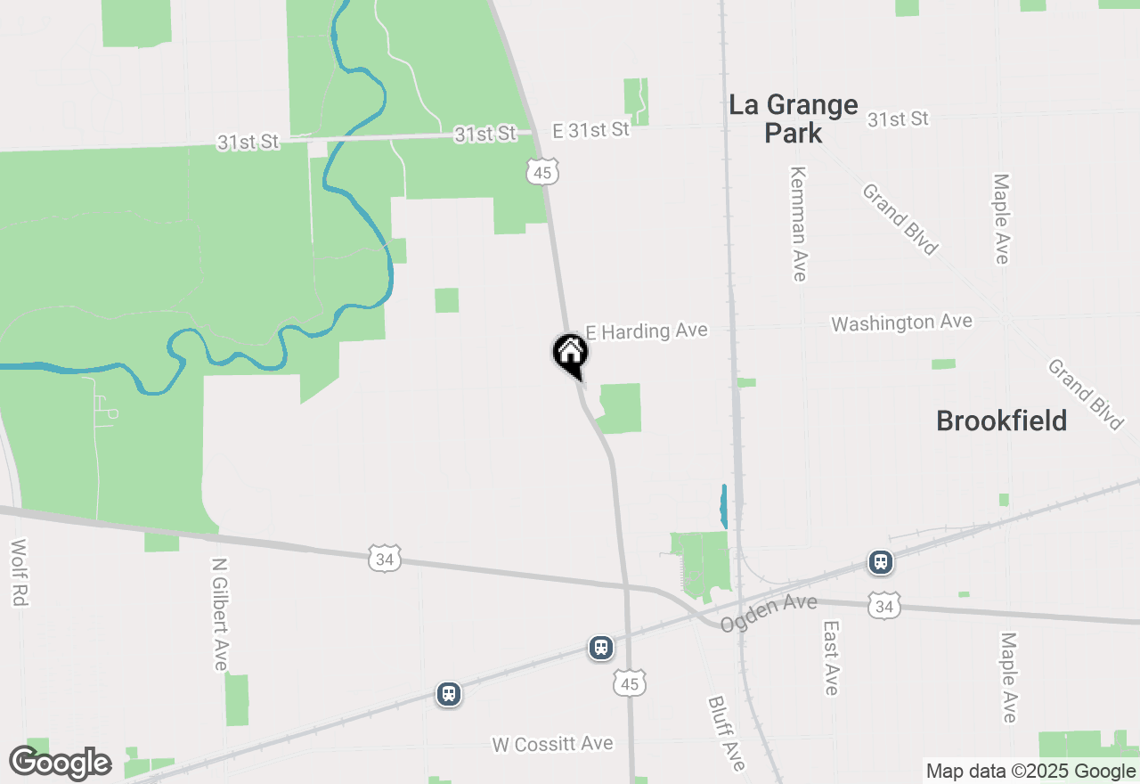 Map of 539 N Ashland Avenue, La Grange Park, IL 60526