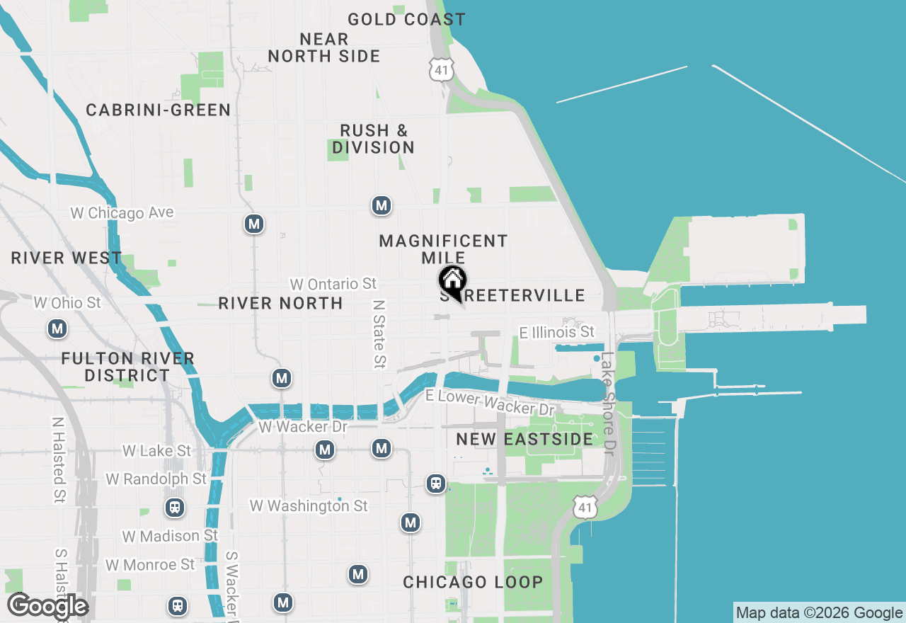 Map of 535 N Michigan Avenue #1705, Chicago, IL 60611