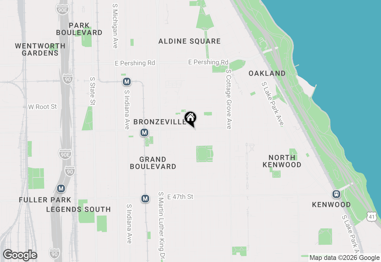 Map of 543 E 43rd Street #3W, Chicago, IL 60653