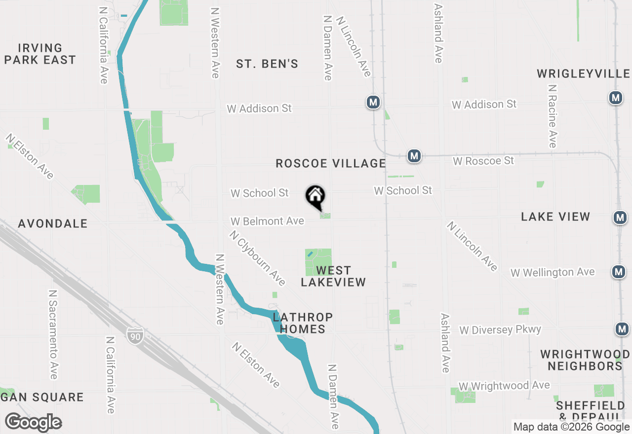 Map of 2040 W Belmont Avenue #405, Chicago, IL 60618