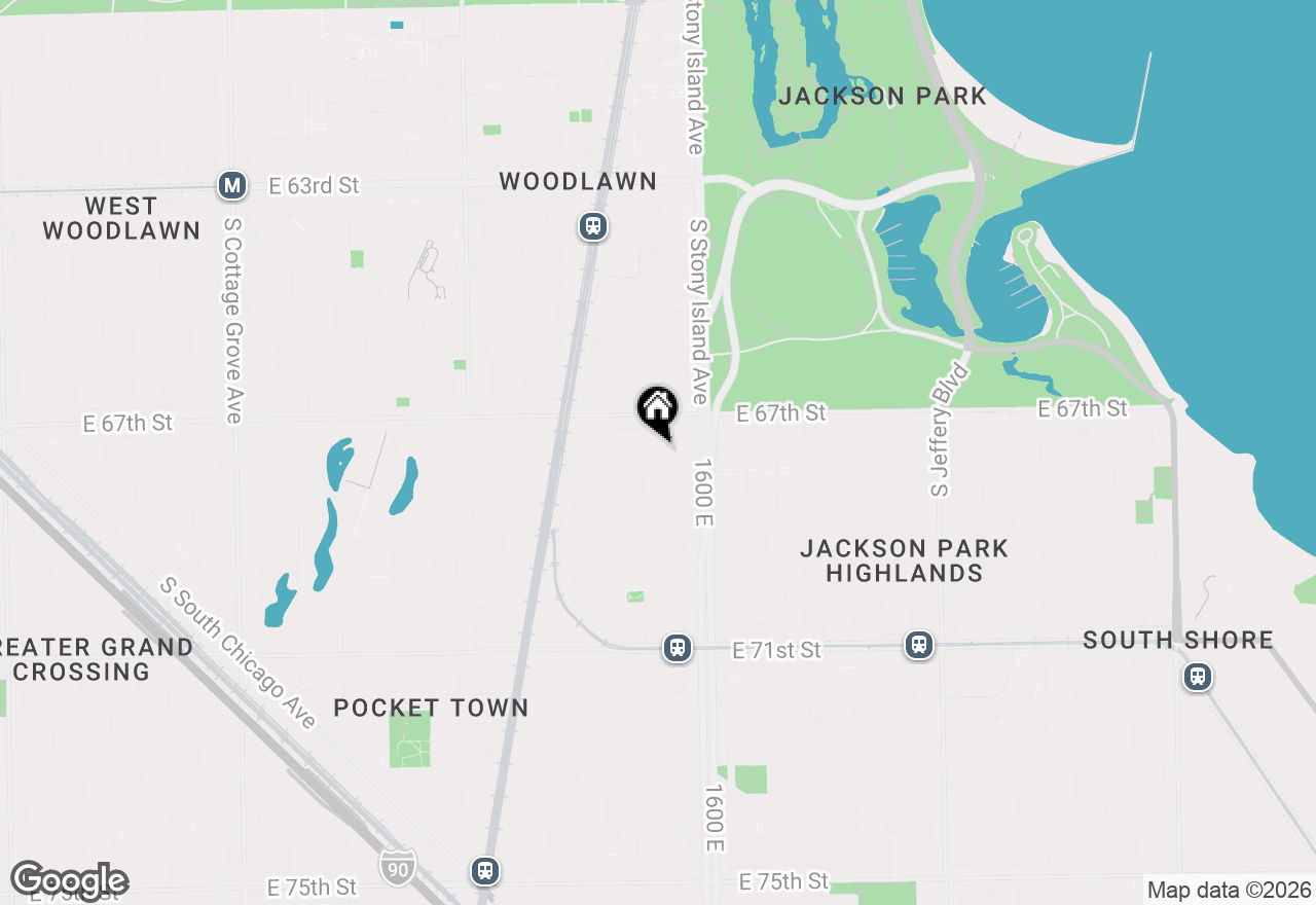 Map of 1511 E 67th Place, Chicago, IL 60637