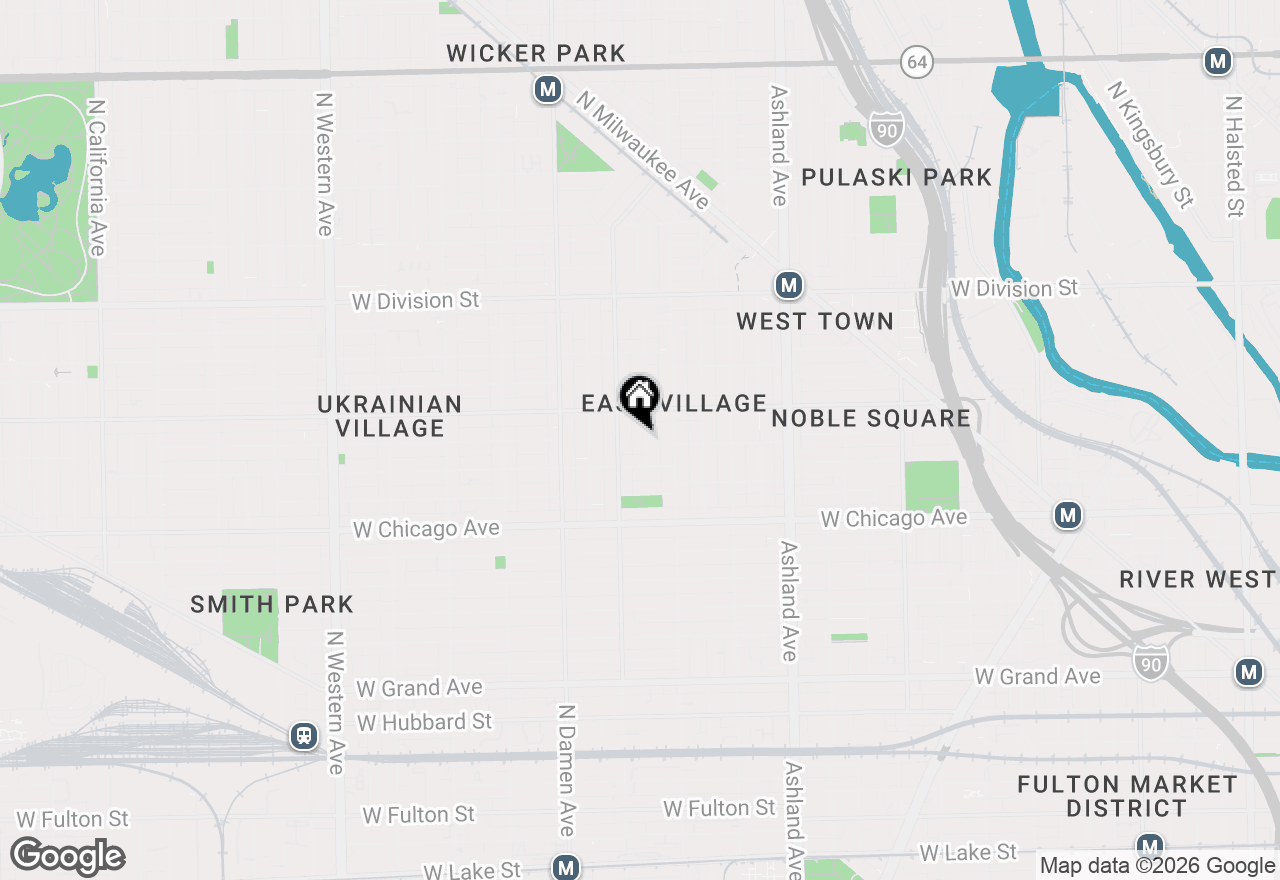 Map of 926 N Honore Street #1, Chicago, IL 60622