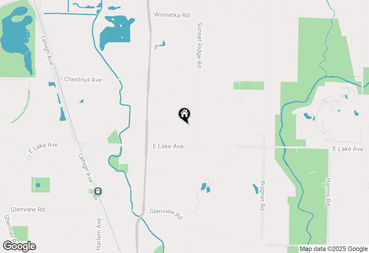 Map of 1340 Pendleton Lane, Glenview, IL 60025