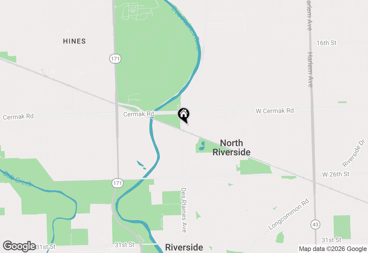 Map of 2257 Des Plaines Avenue #1NE, North Riverside, IL 60546