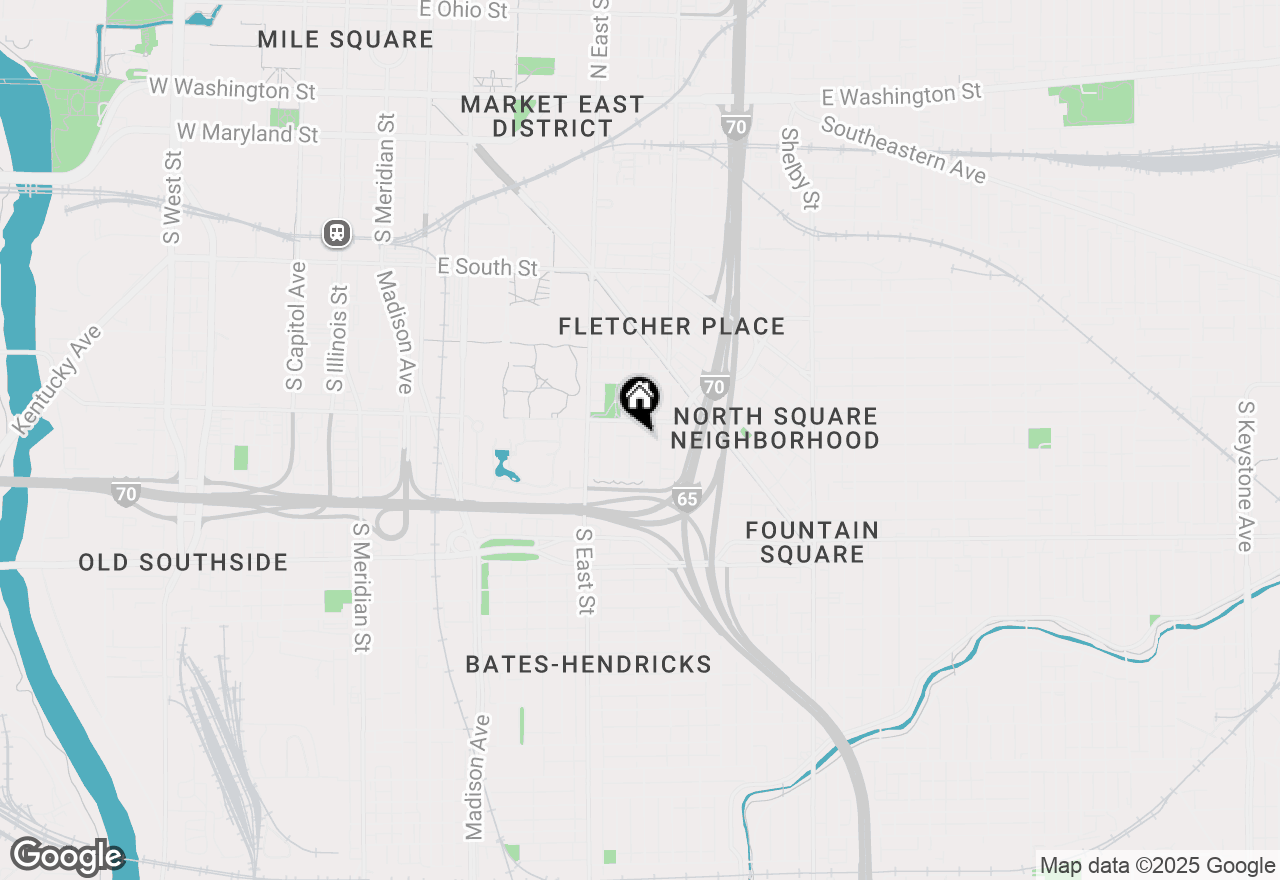 Map of 824 Noble Street, Indianapolis, IN 46203