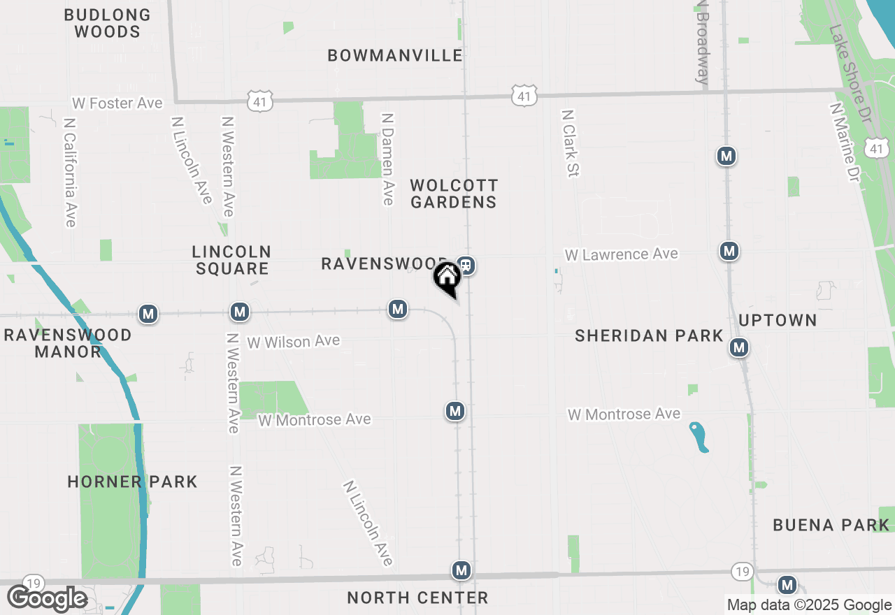 Map of 4647 N Wolcott Avenue #3, Chicago, IL 60640