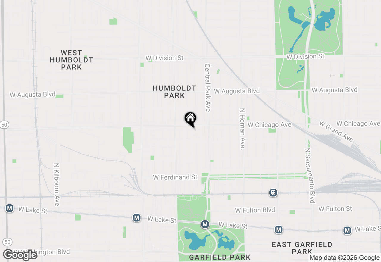 Map of 742 N Lawndale Avenue, Chicago, IL 60624