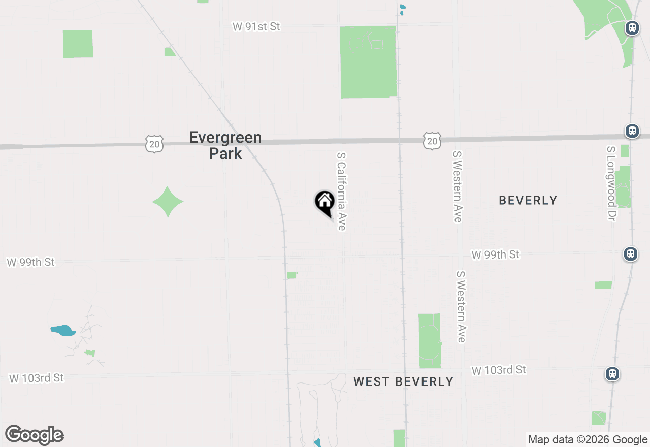 Map of 2840 W 98th Street, Evergreen Park, IL 60805