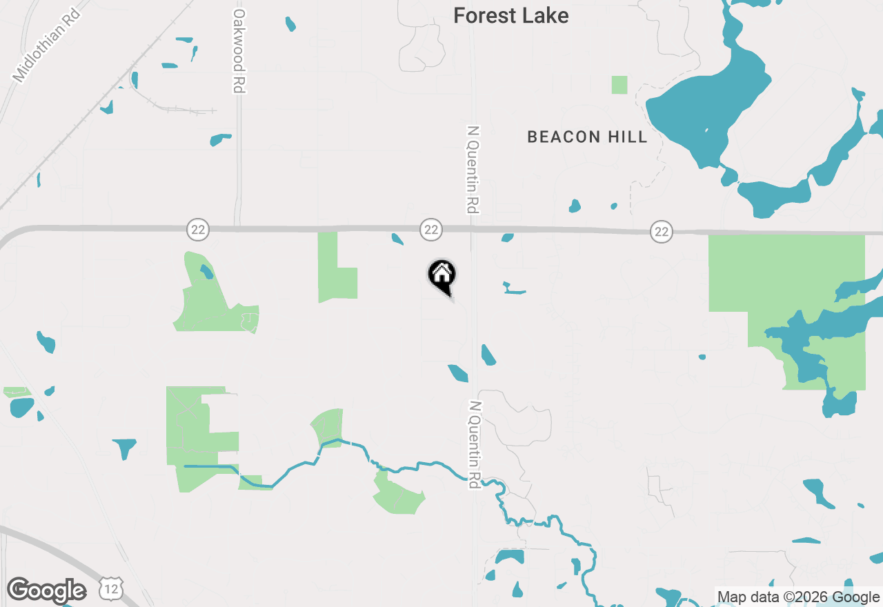 Map of 1360 Conrad Lane, Lake Zurich, IL 60047