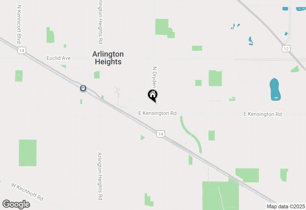 Map of 10 N Dryden Place, Arlington Heights, IL 60004