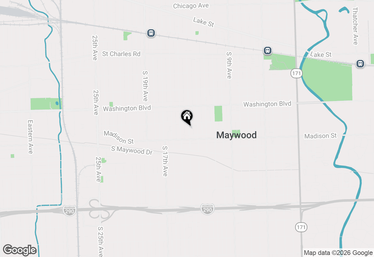 Map of 816 S 14th Avenue, Maywood, IL 60153