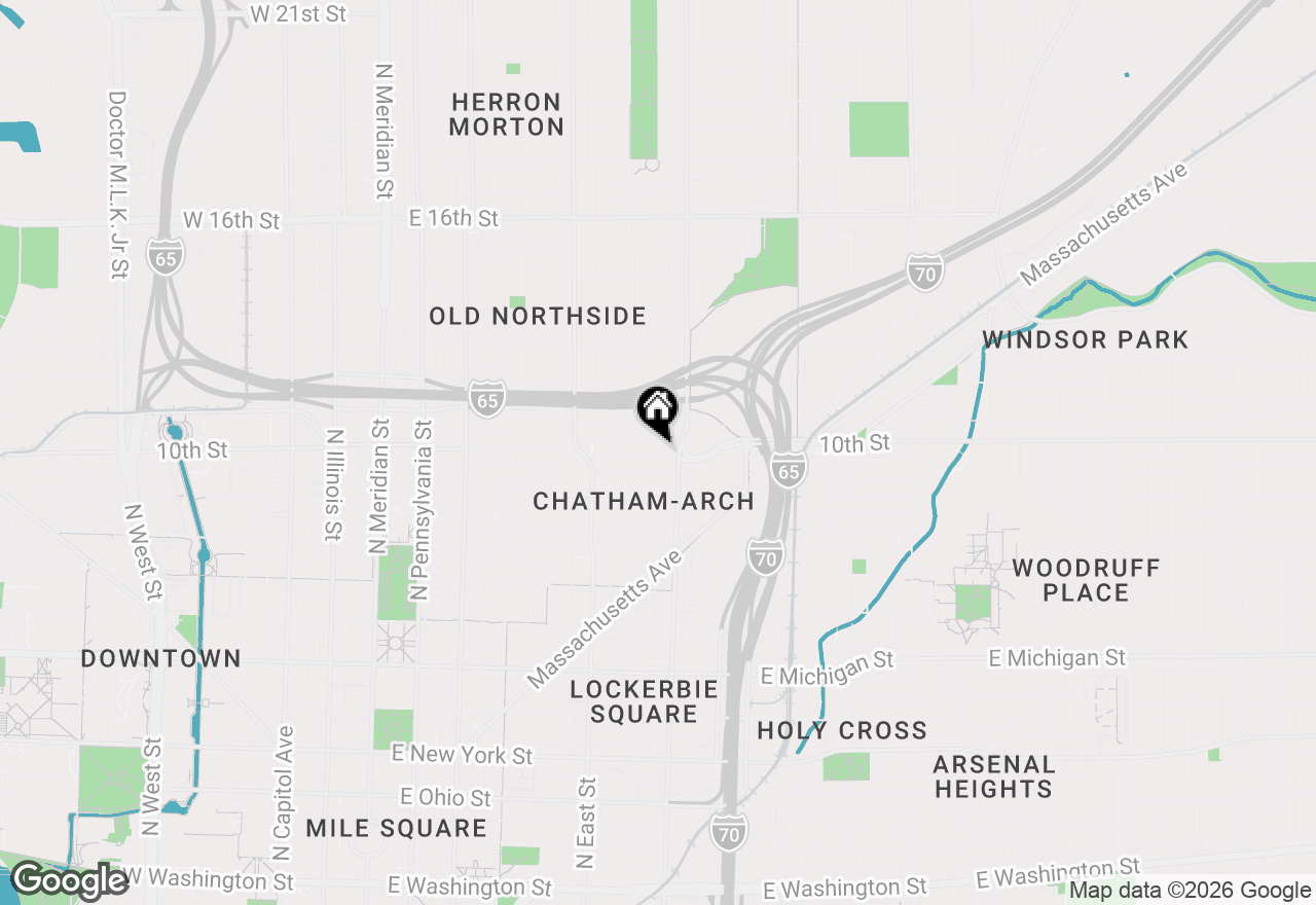 Map of 640 E 10th Street, Indianapolis, IN 46202