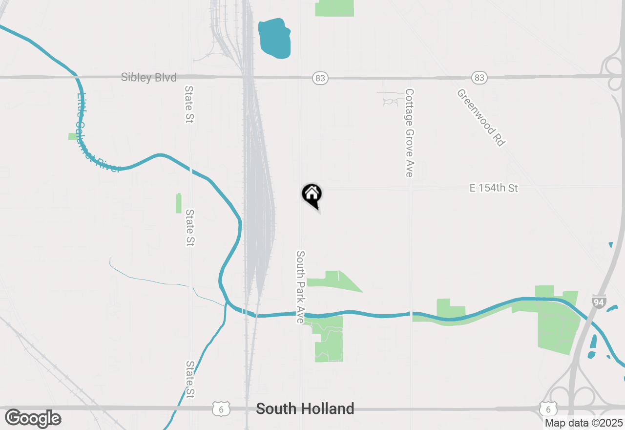 Map of 15502 Elm Street, South Holland, IL 60473