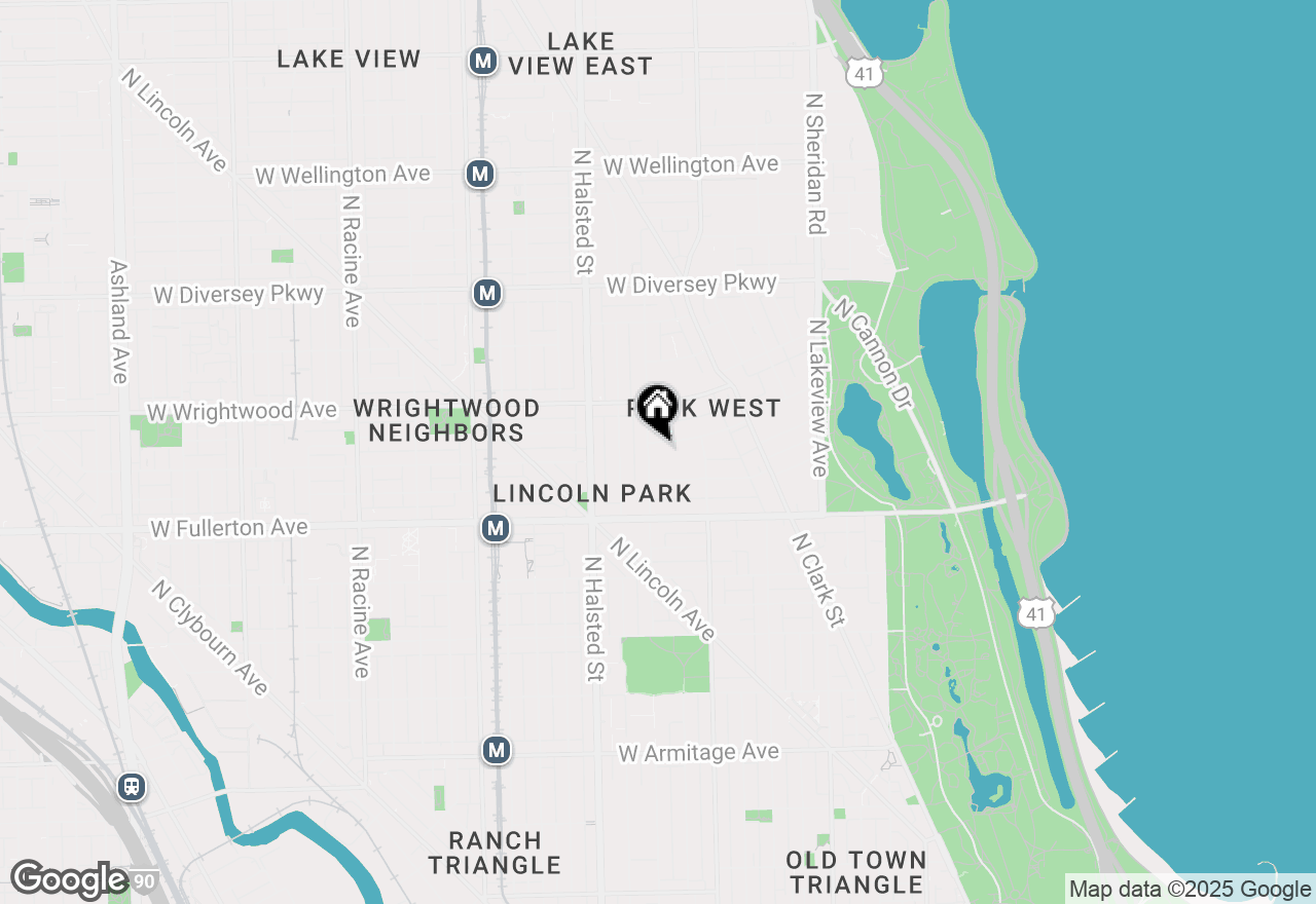 Map of 647 W Deming Place #GR, Chicago, IL 60614