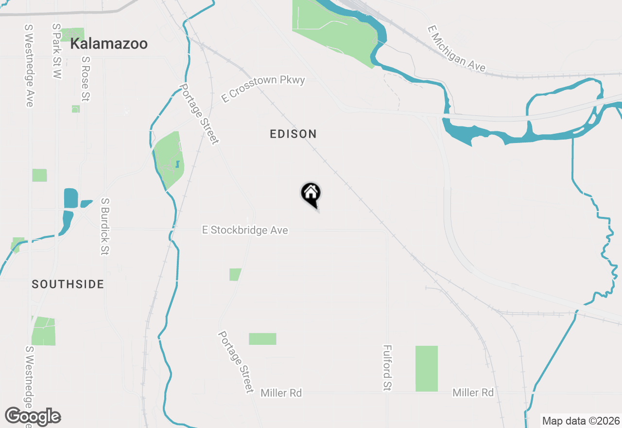 Map of 1212 Washington Avenue, Kalamazoo, MI 49001
