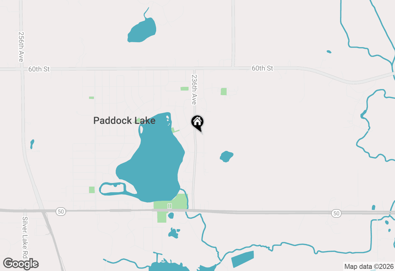 Map of 6617 236th Ave, Salem Lakes, WI 53168