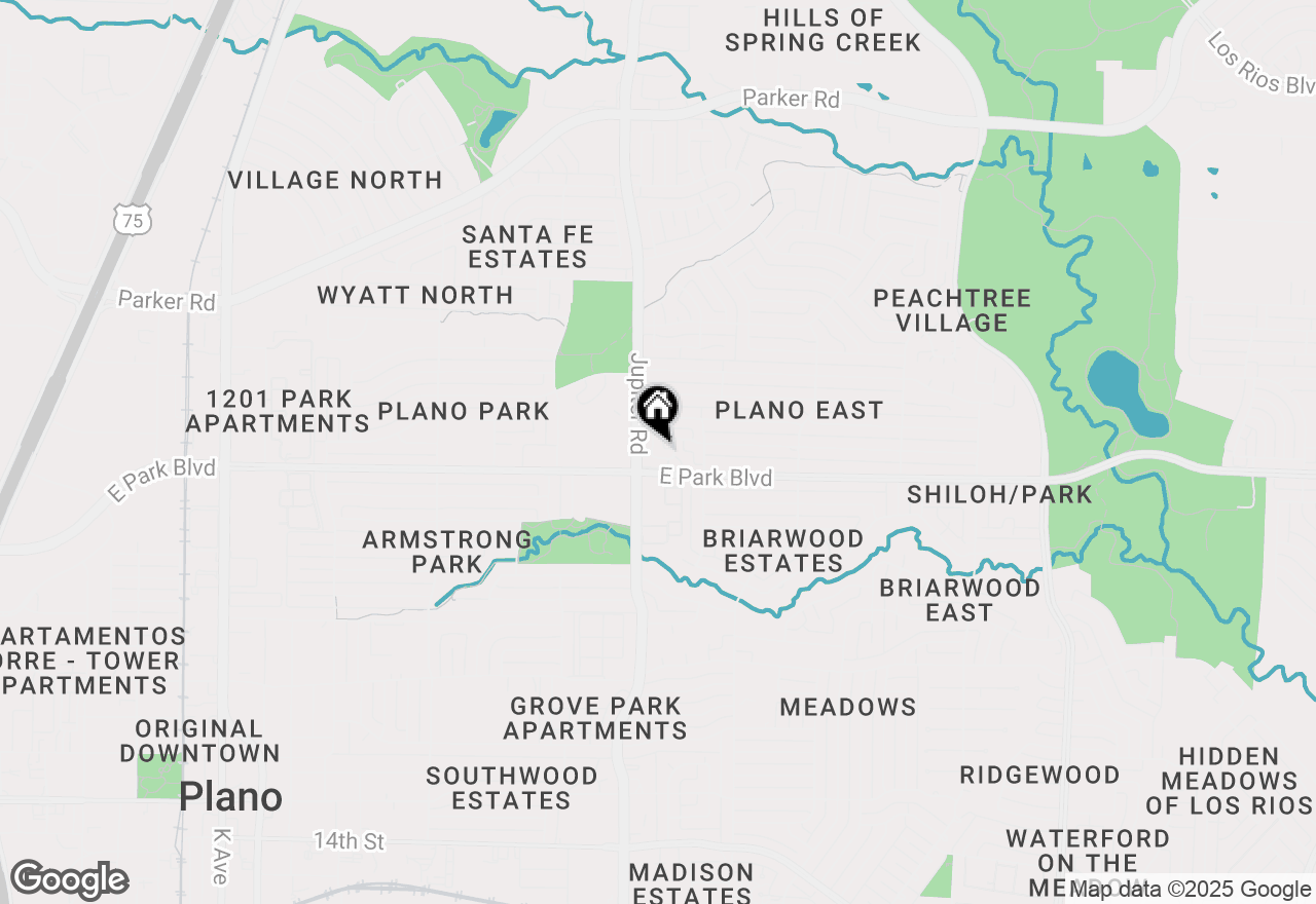 Map of 2401 Raintree Drive, Plano, TX 75074