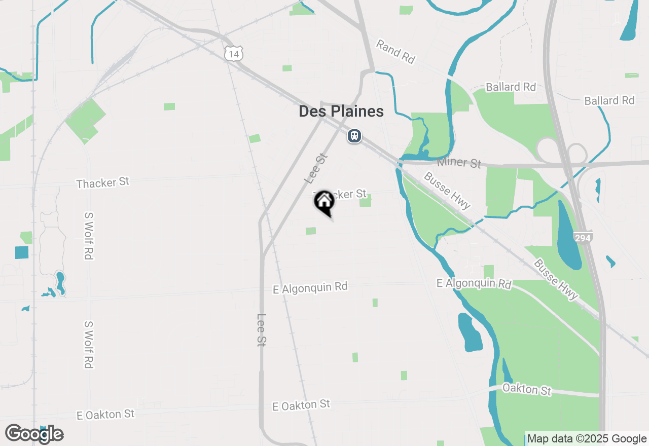 Map of 1422 Oakwood Avenue #1, Des Plaines, IL 60016