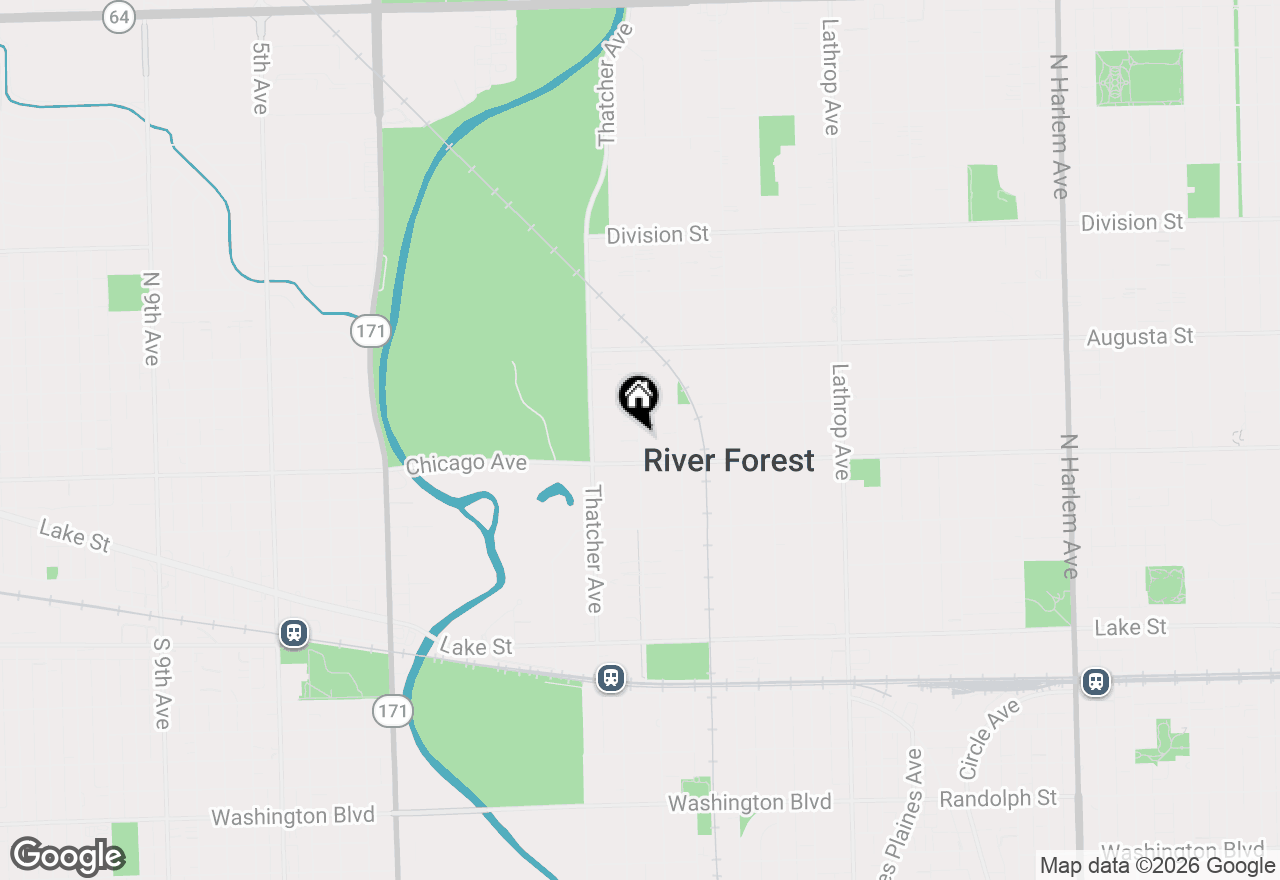 Map of 839 Keystone Avenue, River Forest, IL 60305