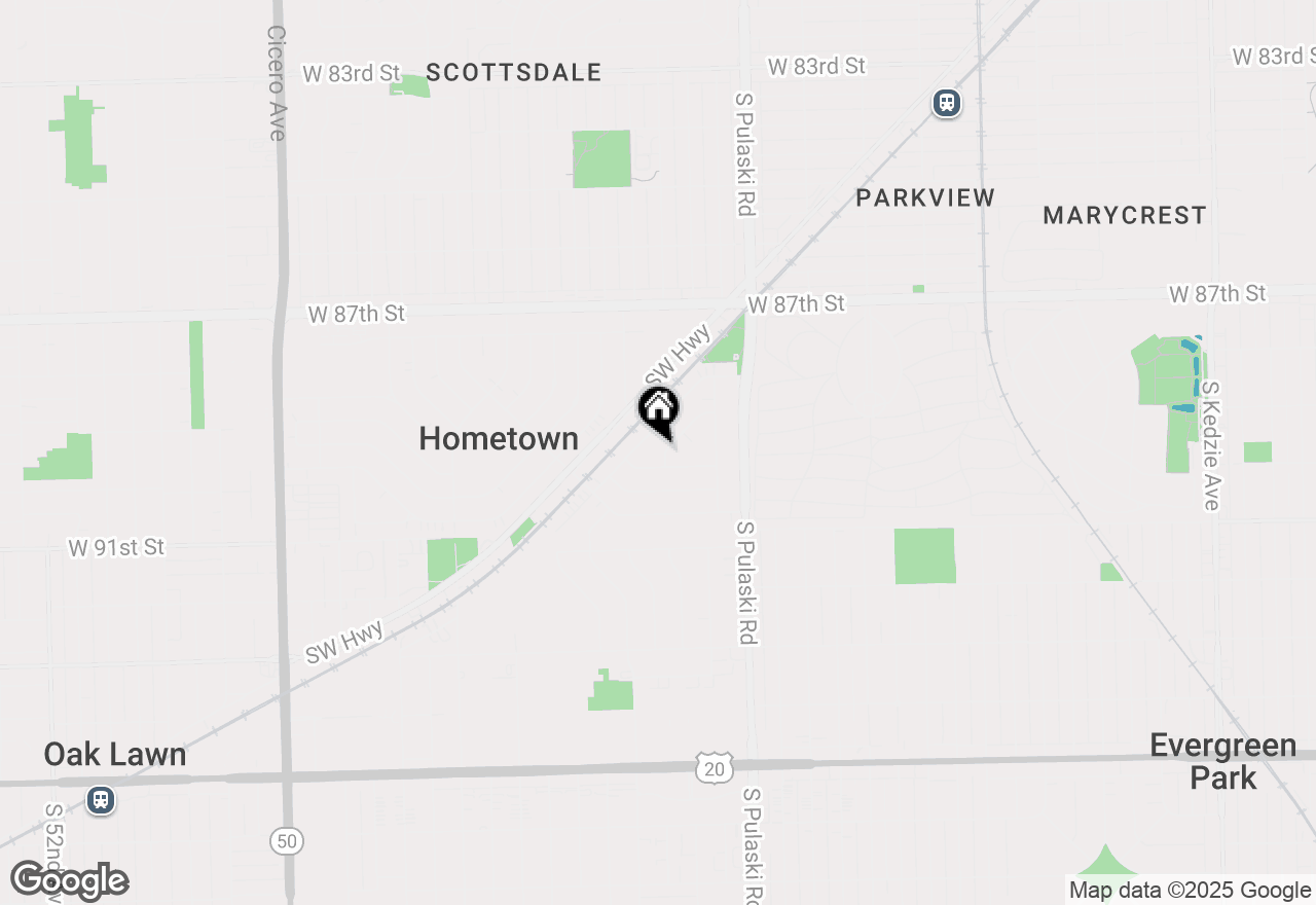 Map of 8928 S Ryan Road, Hometown, IL 60456