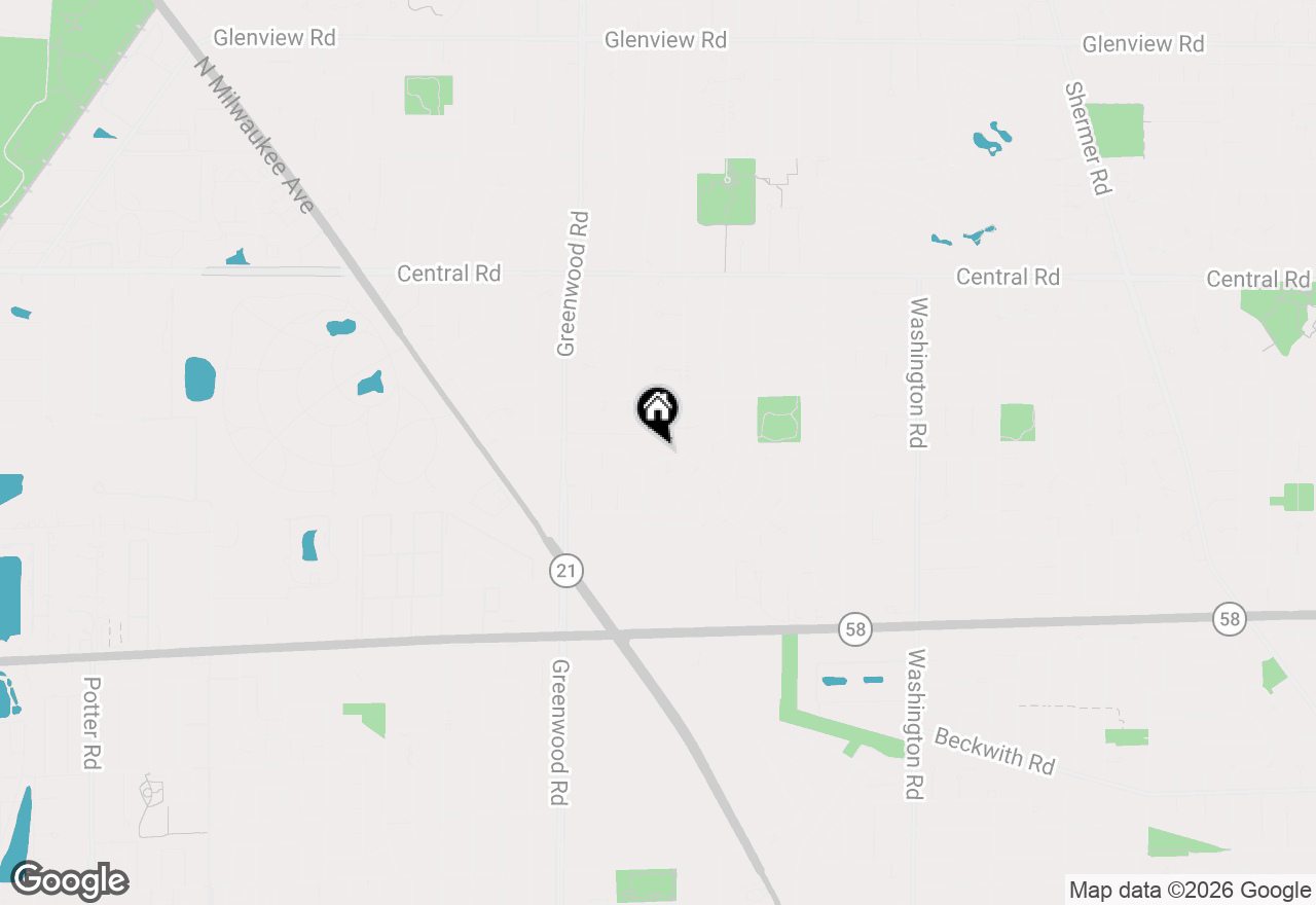 Map of 244 Glendale Road, Glenview, IL 60025
