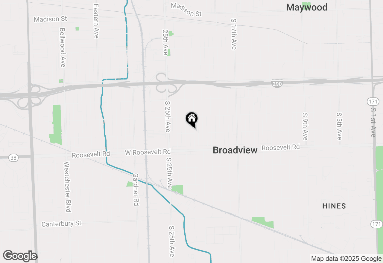 Map of 2032 S 22nd Avenue, Broadview, IL 60155