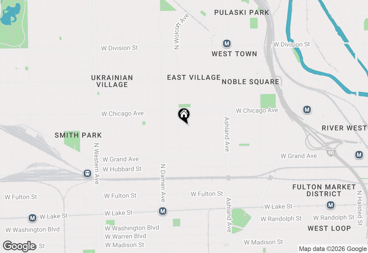 Map of 1840 W Huron Street, Chicago, IL 60622