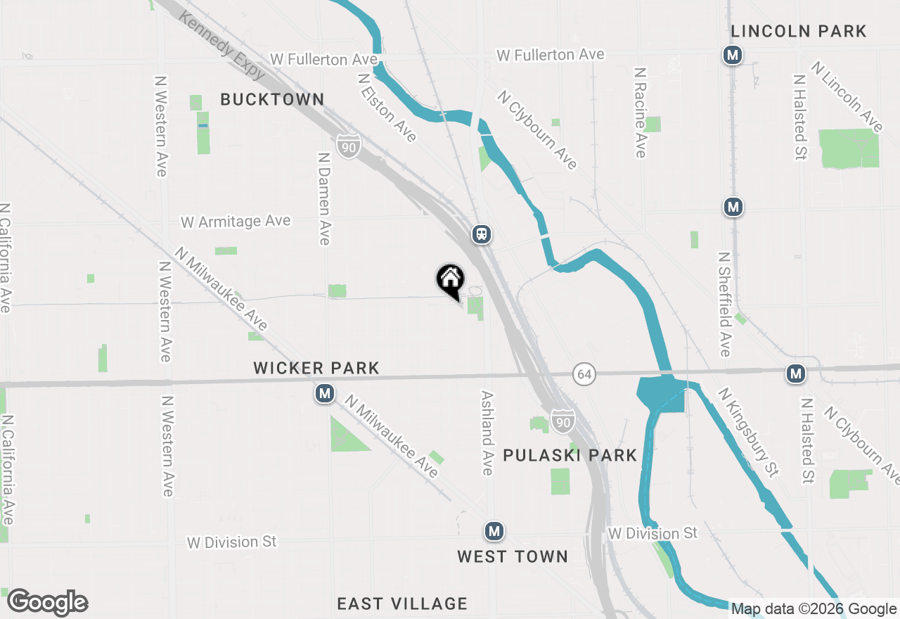 Map of 1737 N Paulina Street #205, Chicago, IL 60622
