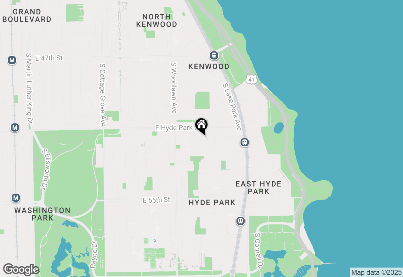 Map of 5143 S Kenwood Avenue #105, Chicago, IL 60615