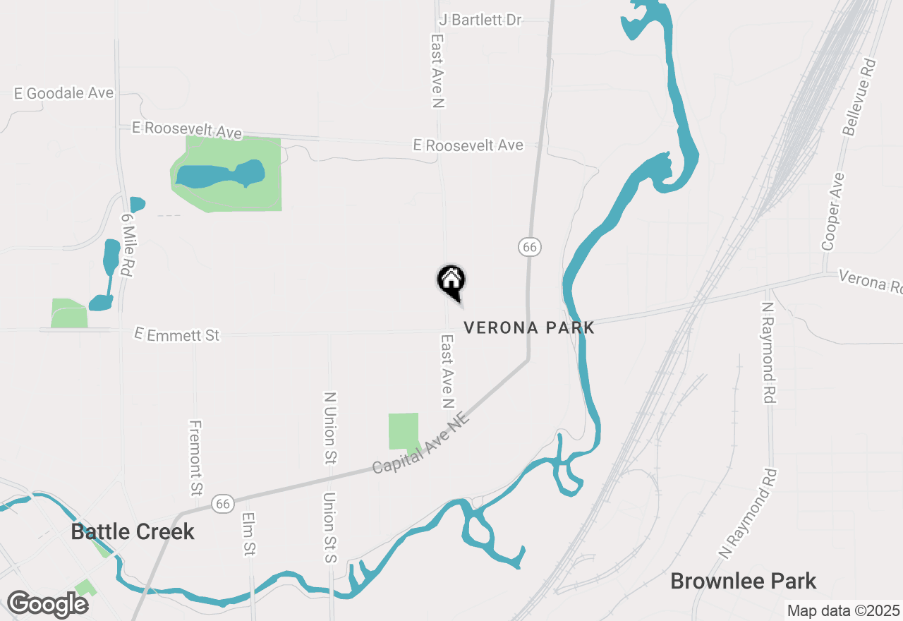 Map of 174 N East Avenue, Battle Creek, MI 49017