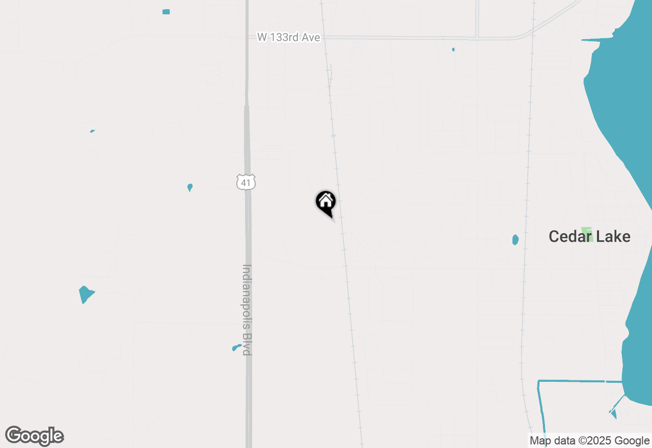 Map of 13790 Alexander Street, Cedar Lake, IN 46303