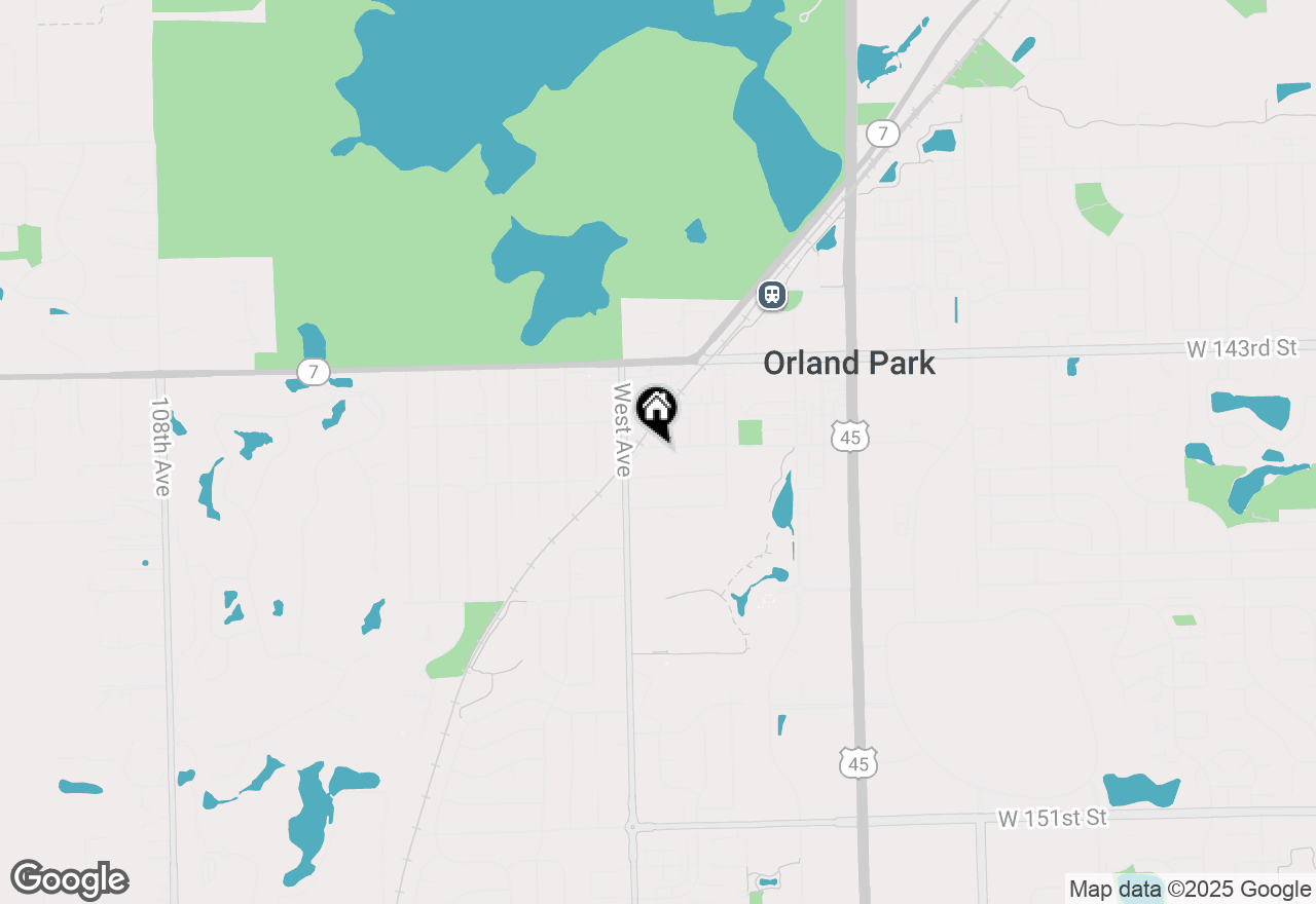 Map of 9915 W 144th Place, Orland Park, IL 60462