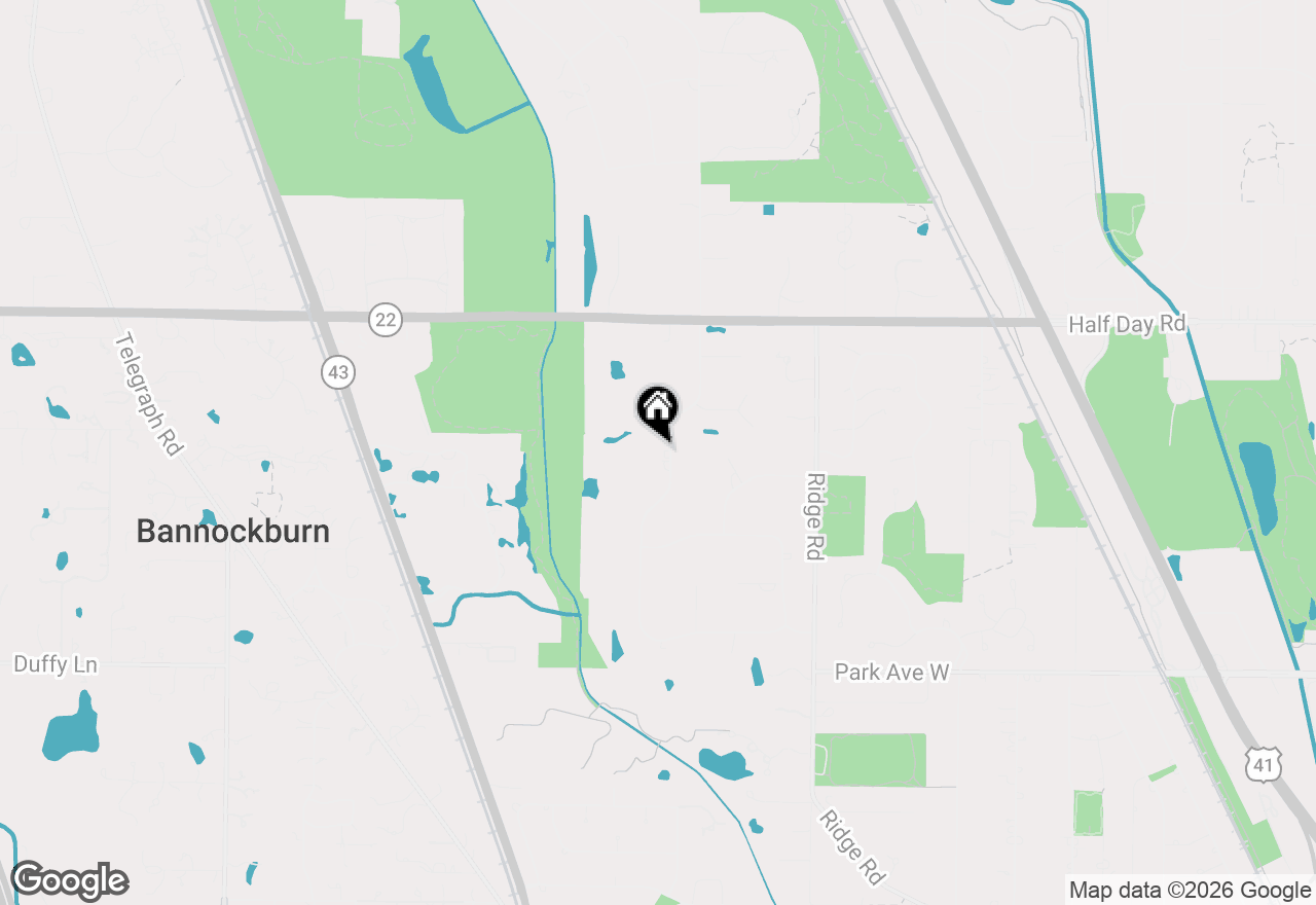 Map of 2372 Tennyson Lane, Highland Park, IL 60035