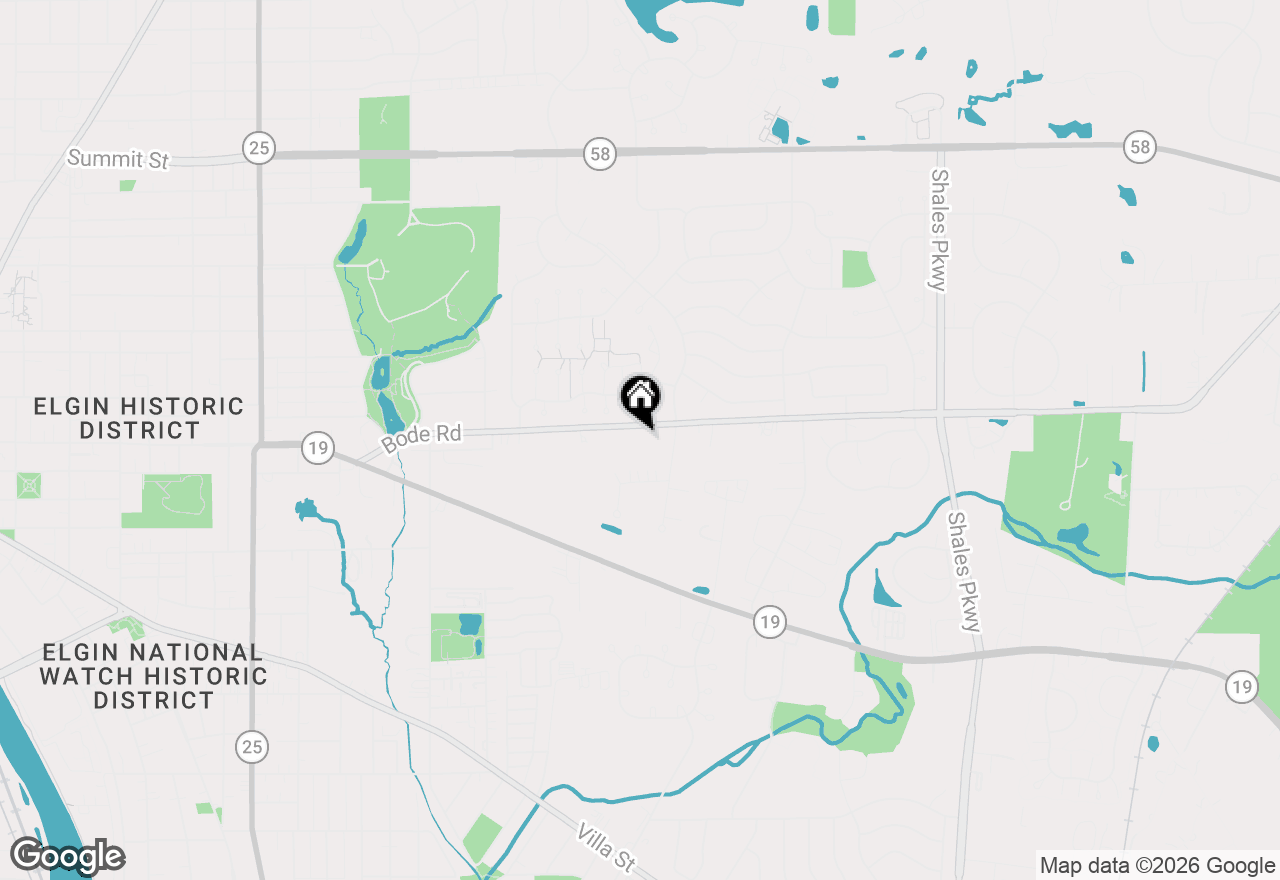 Map of 1025 Bode Road, Elgin, IL 60120